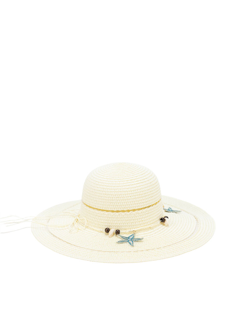 Chapeau en paille à détails